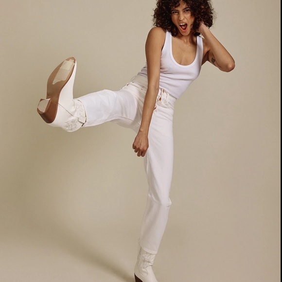 Edwin Denim - NWT Edwin Hana classic straight crop jeans in white noise size 32